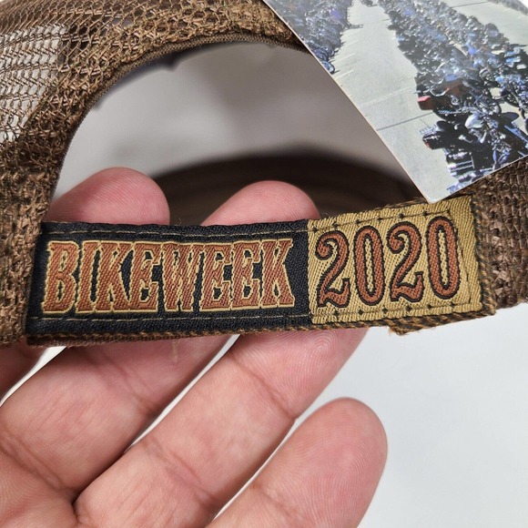 Bike Week 2020 79th Annual Daytona Beach FL Hat Adjustable Cap Embroidered Brown - Picture 4 of 7
